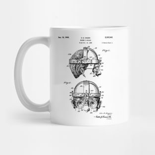 Welding Goggles Patent - Welder Art - Black And White Mug